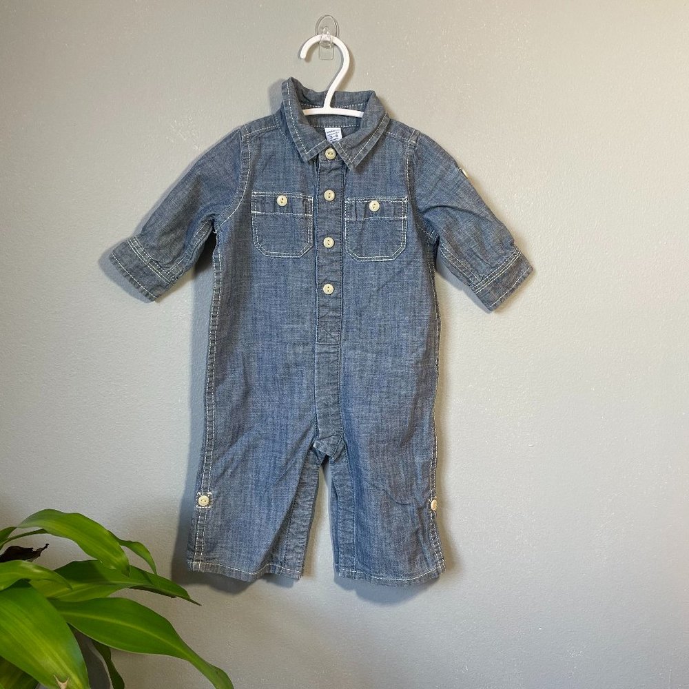 3-6 MONTHS BABY GAP DENIM ONE PIECE